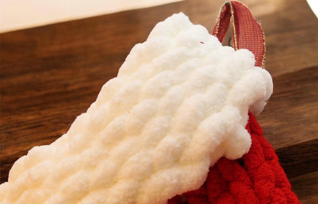 Hand Knitted Christmas Stocking