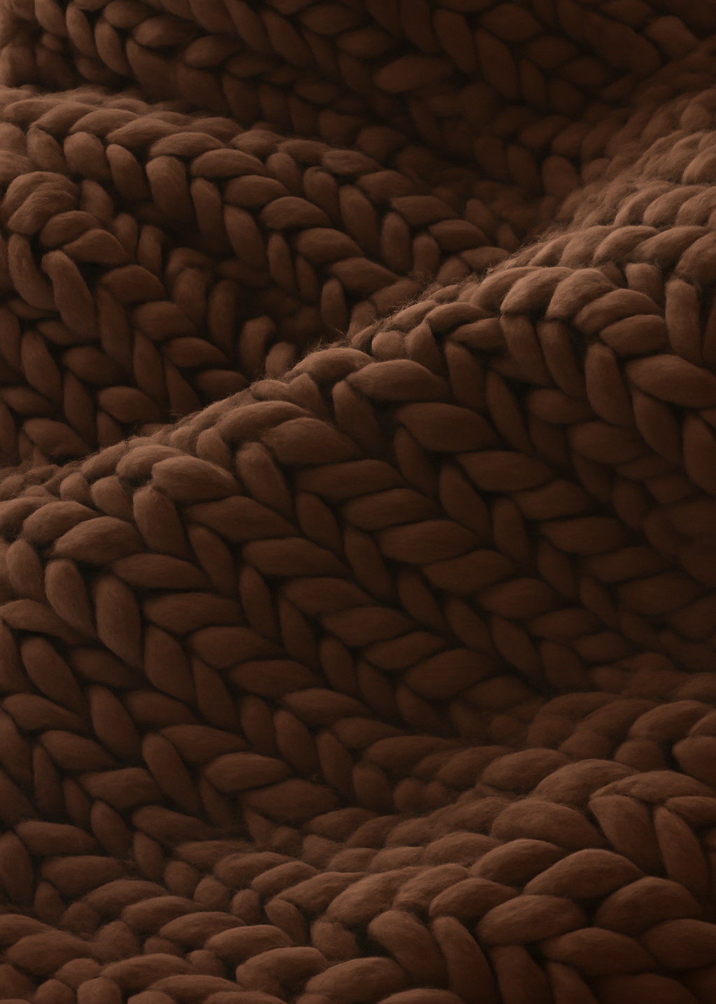 Wool Hand Knit Chunky Blanket