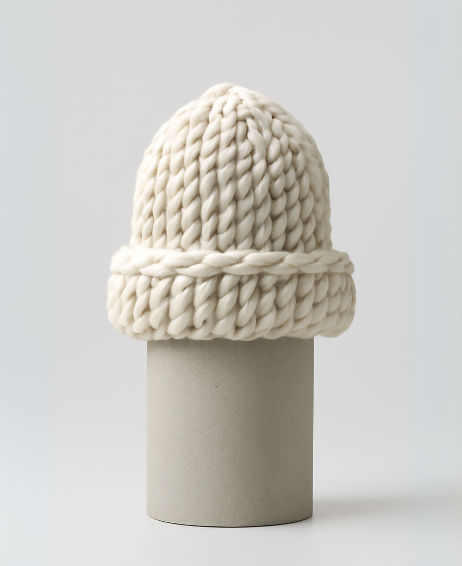 Wool Hand Knit Beanie